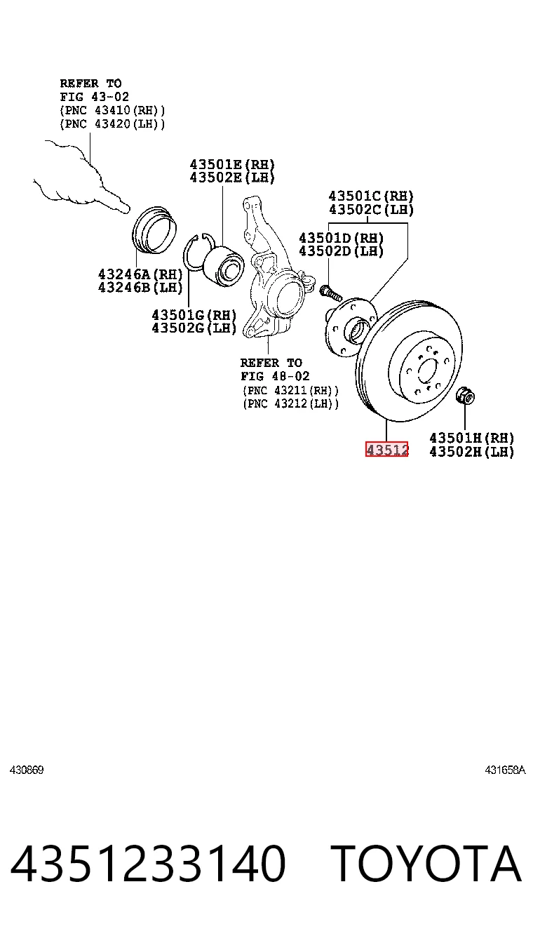 4351233140 Toyota Discos