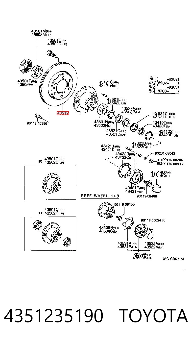4351235190 Toyota Discos