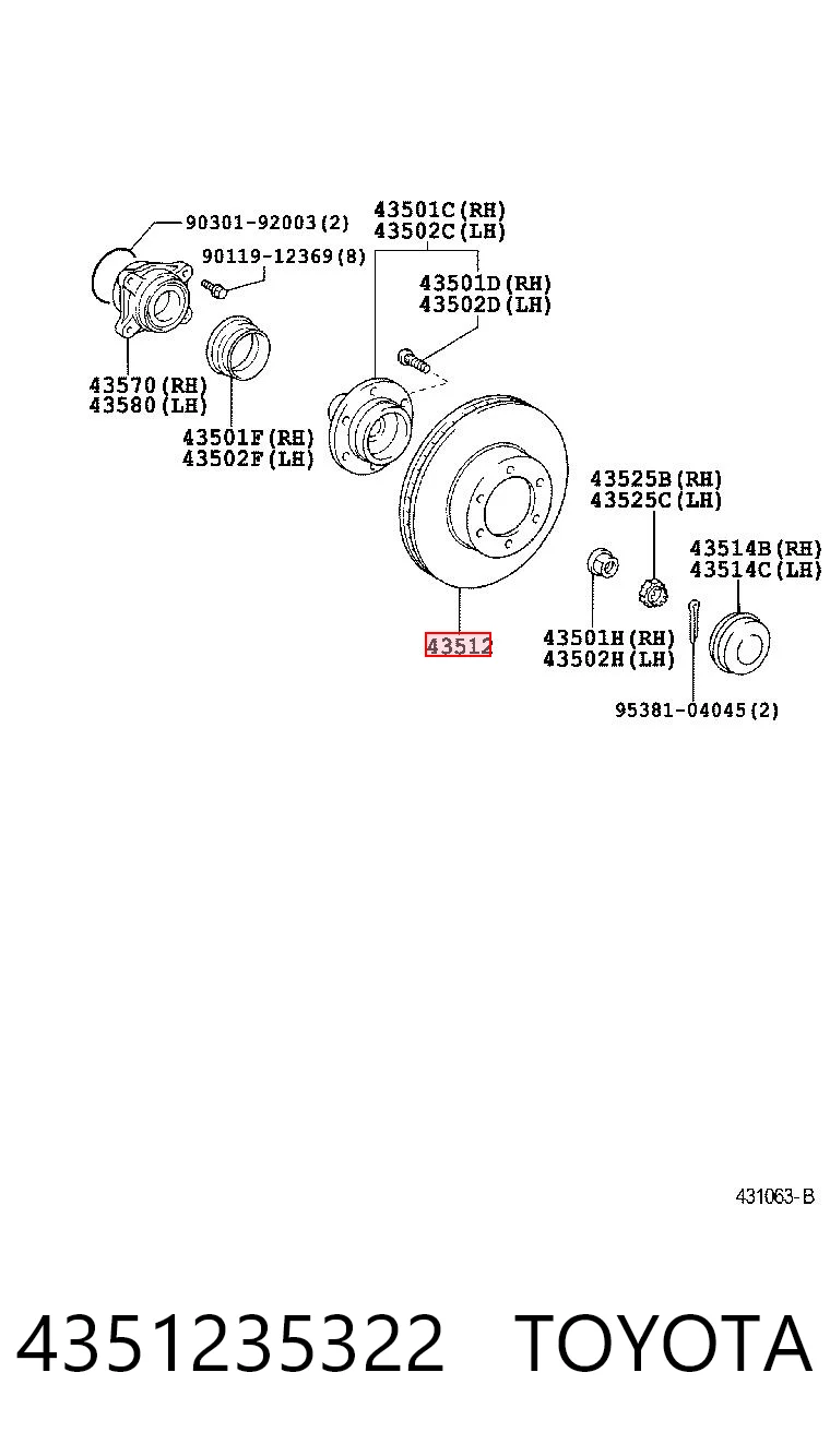 4351235322 Toyota Discos