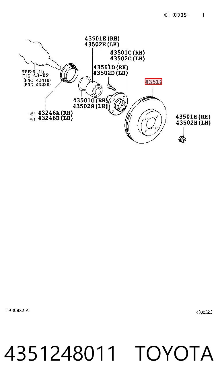 4351248011 Toyota Discos