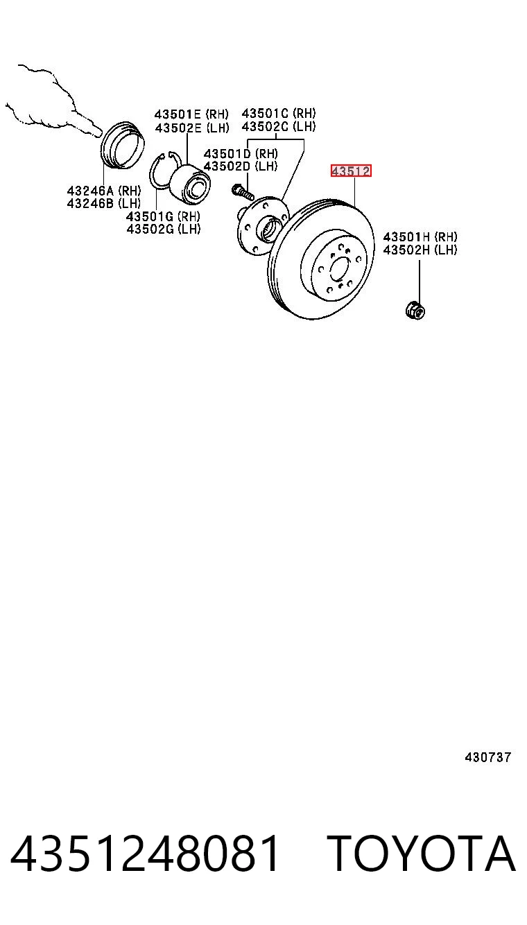 4351248081 Toyota Discos