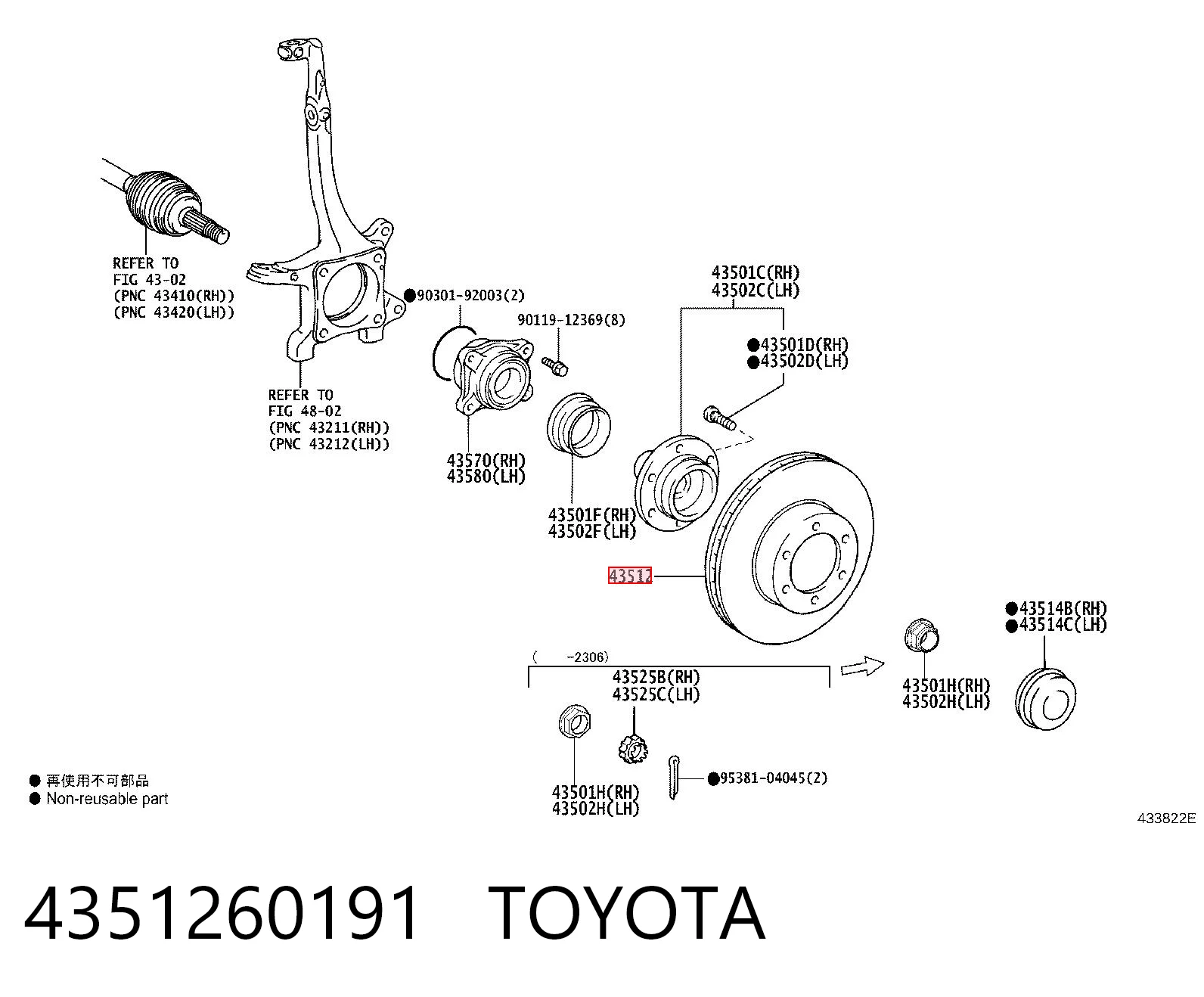 4351260191 Toyota Discos