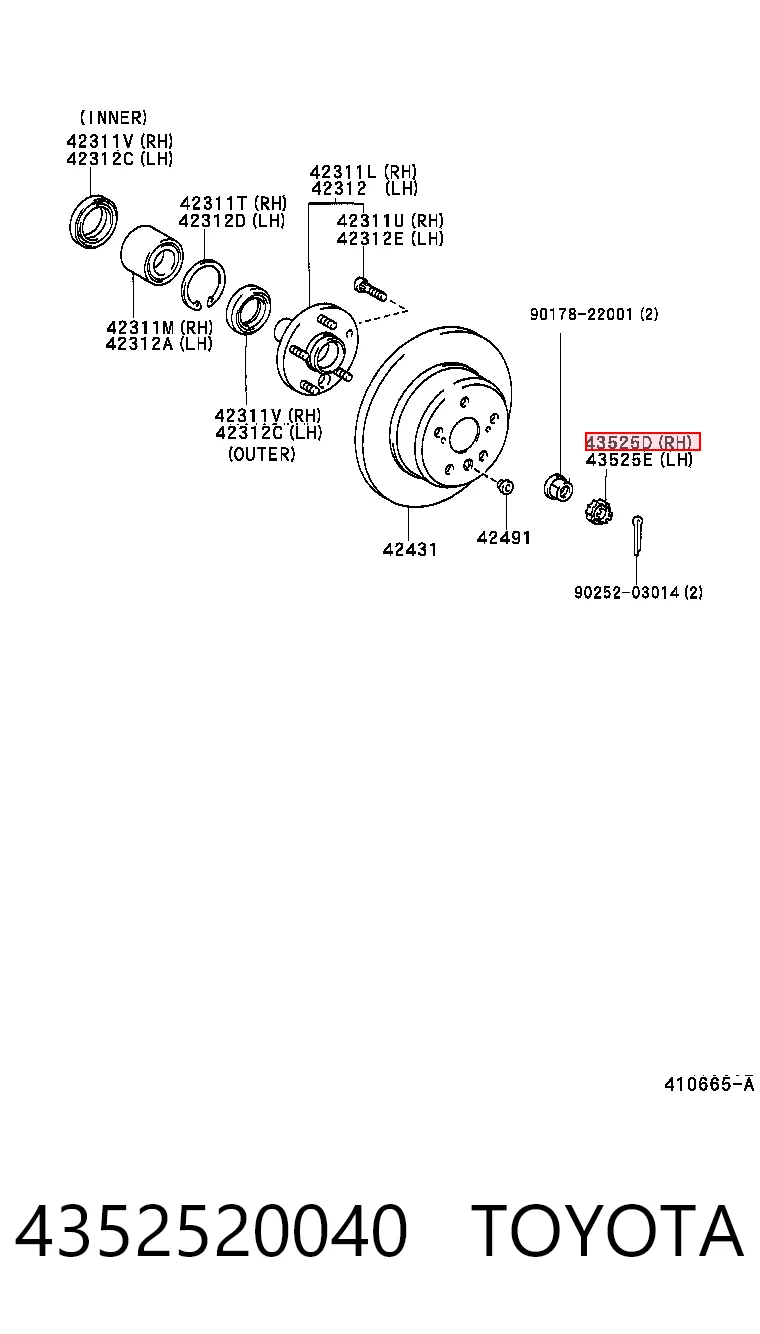 4352520040 Toyota