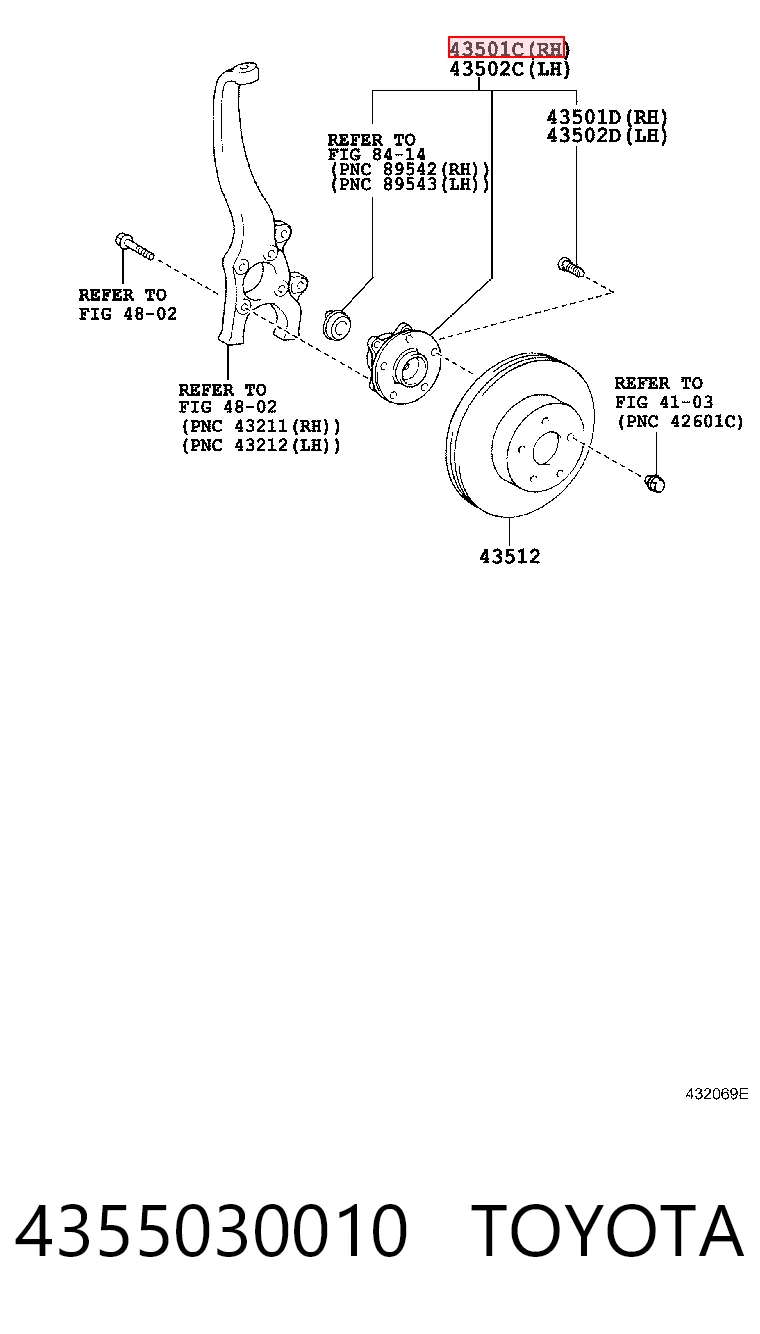 Buje de rueda delantero Toyota 4355030010 precio, desde 82,43 EUR
