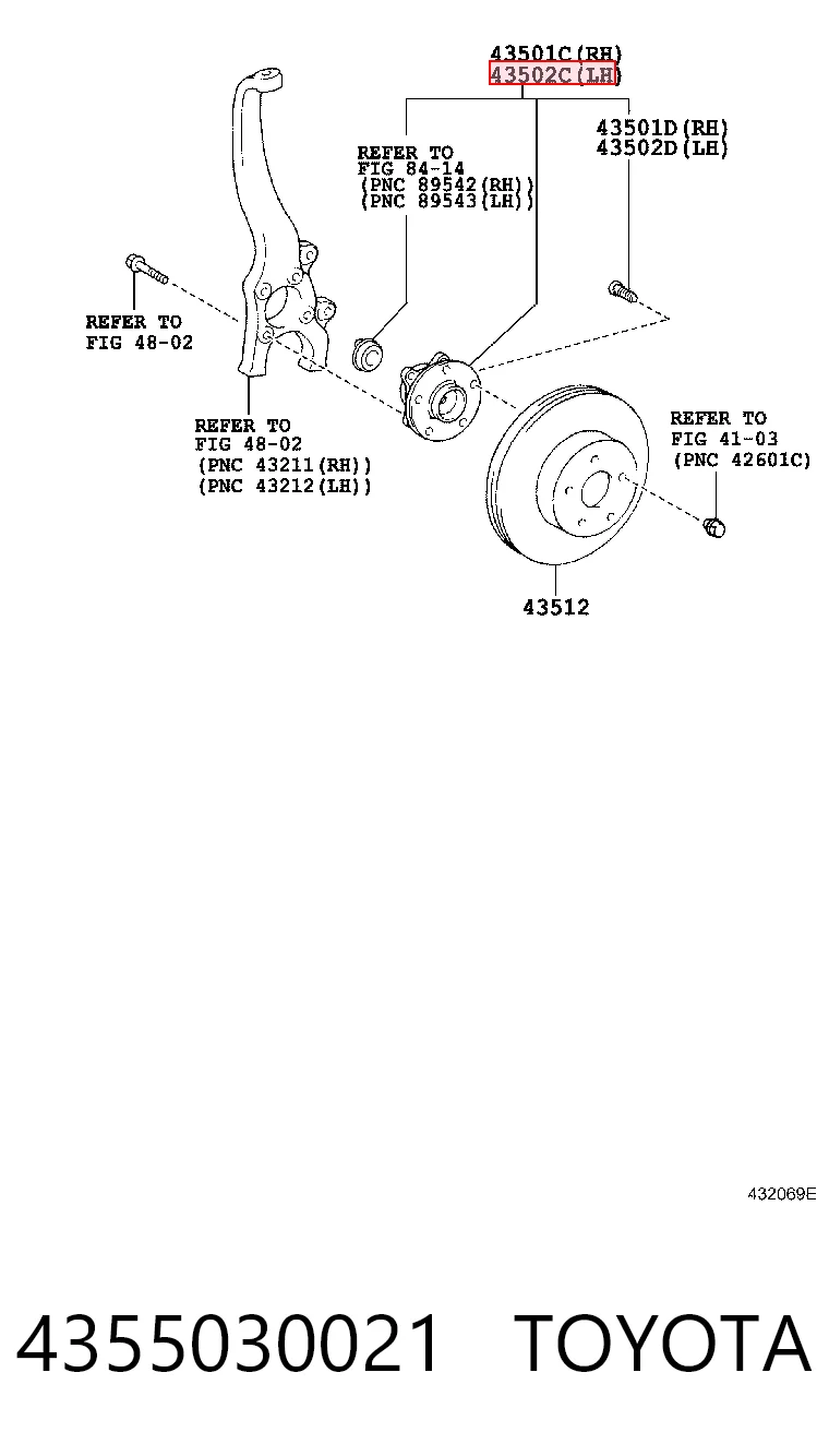 Buje de rueda delantero para Lexus IS E2
