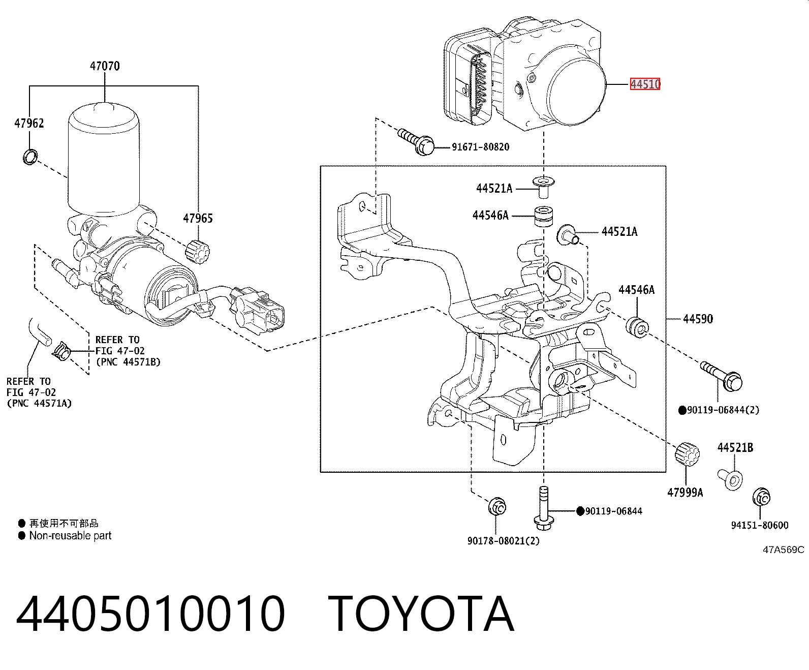 Unidad de control ABS hidráulico para Toyota C-HR  X10