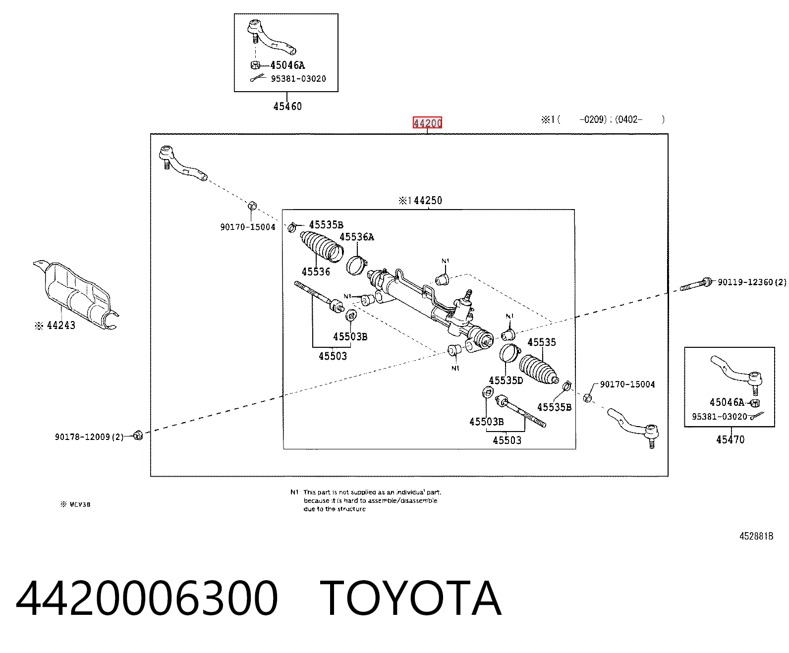 Comprar Cremallera de dirección Toyota Camry V V30