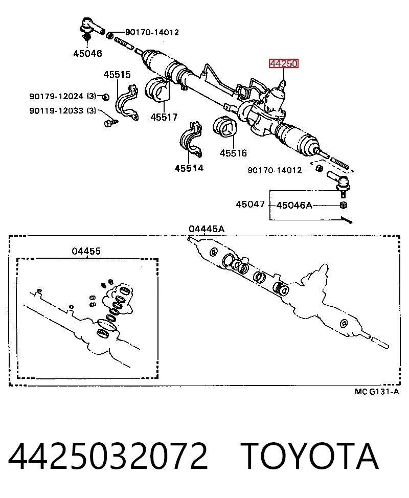 Caja de dirección Toyota Camry II