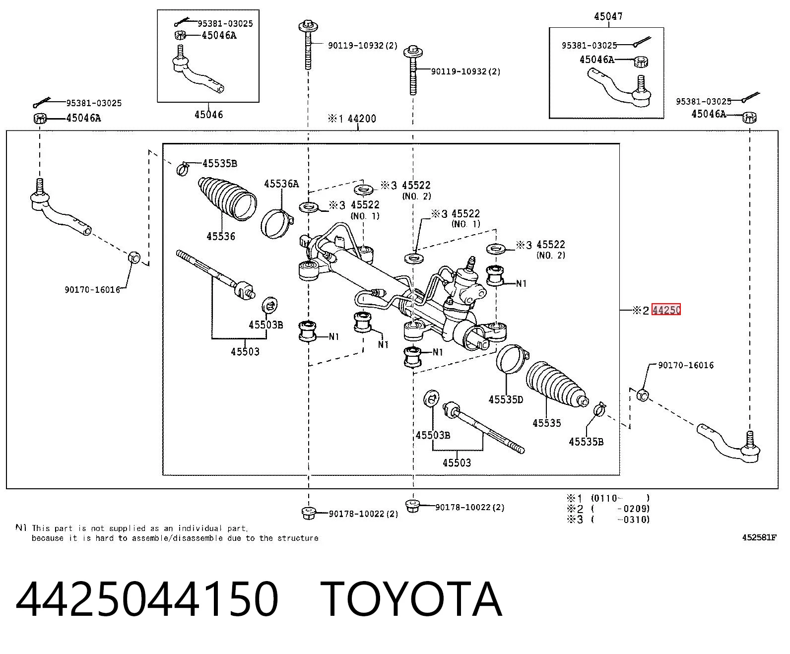 Comprar Cremallera de dirección Toyota Avensis LCM a bajo precio