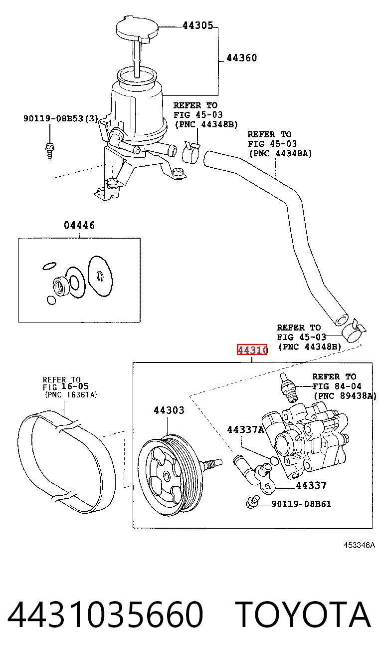 4431035660 Toyota Bomba hidráulica de dirección