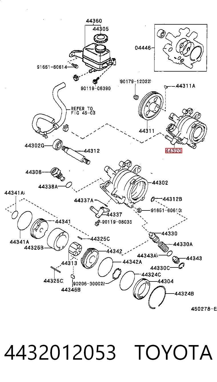 Bomba de dirección para Toyota Corolla E10