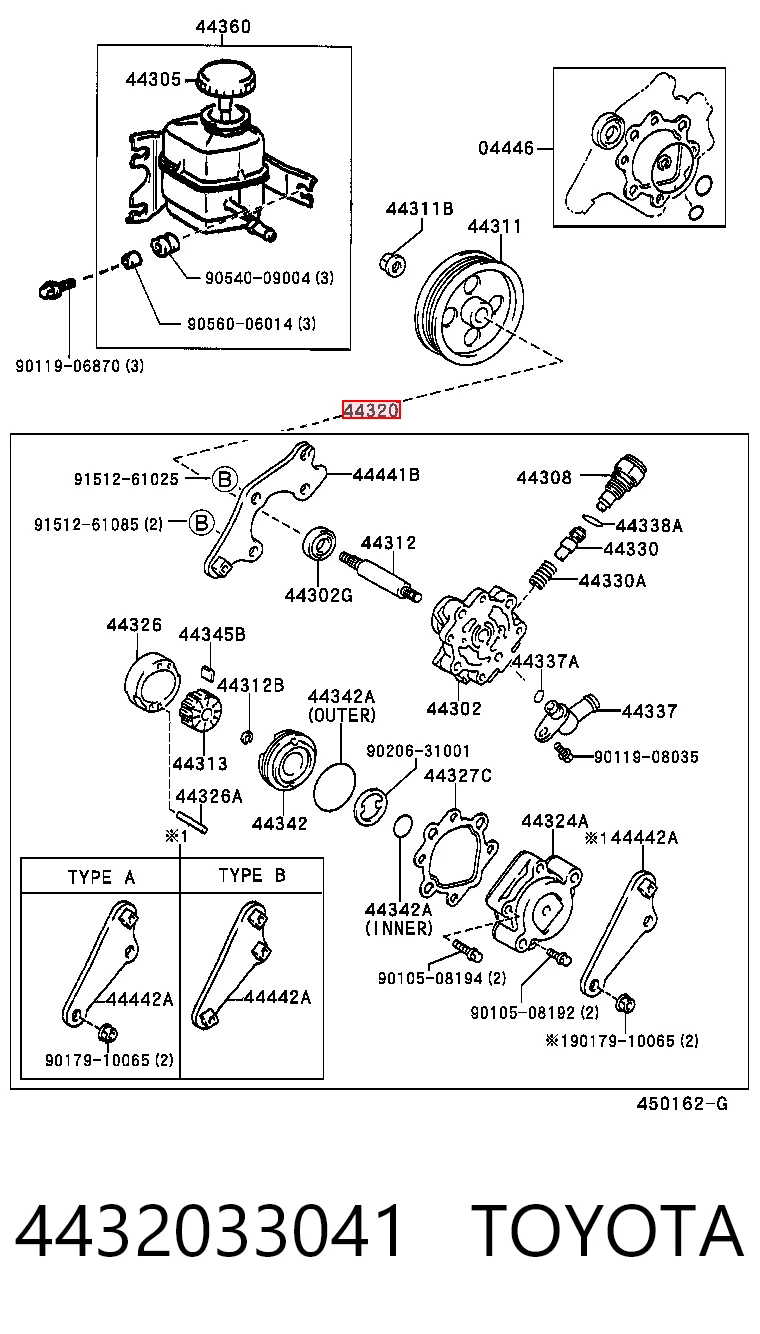 Bomba de dirección Toyota Camry 4