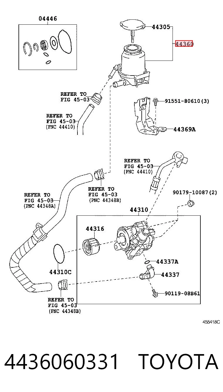 Comprar Depósito de la bomba de dirección asistida Toyota Land Cruiser  J150 a bajo precio