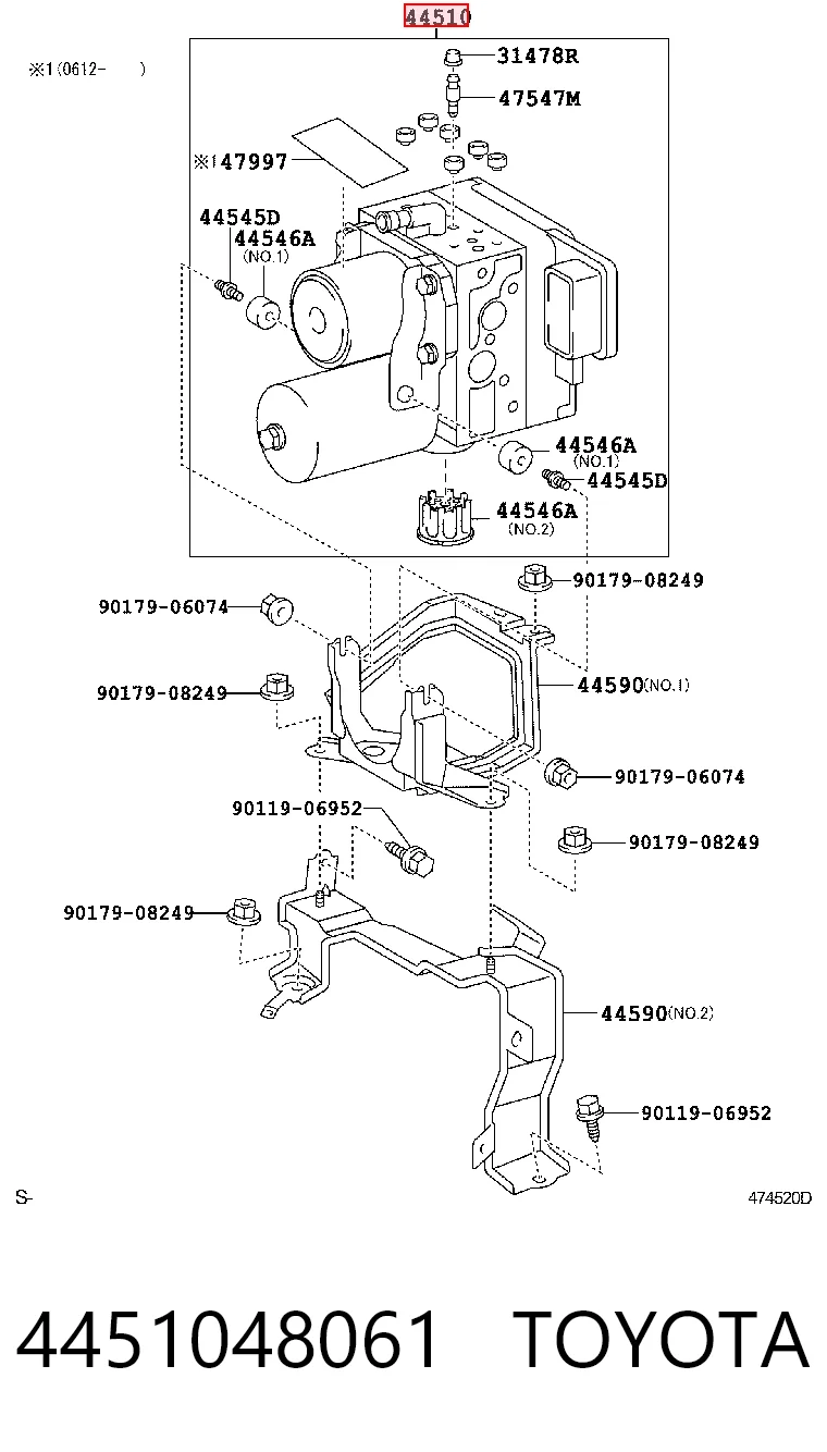 Módulo hidráulico de ABS 4451048061 TOYOTA