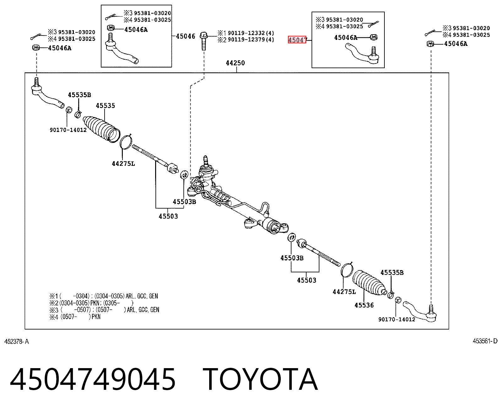 4504749045 Toyota