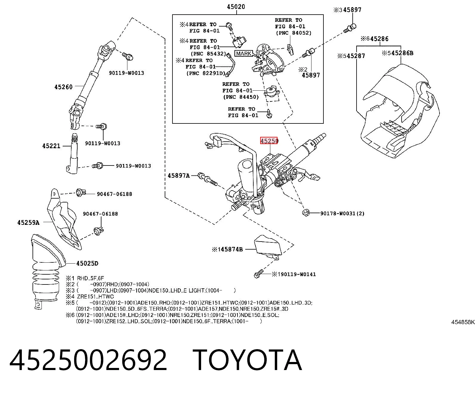 Columna de dirección Toyota Corolla sedán (E18) (2013 - 2021) precio, desde 293,30 EUR
