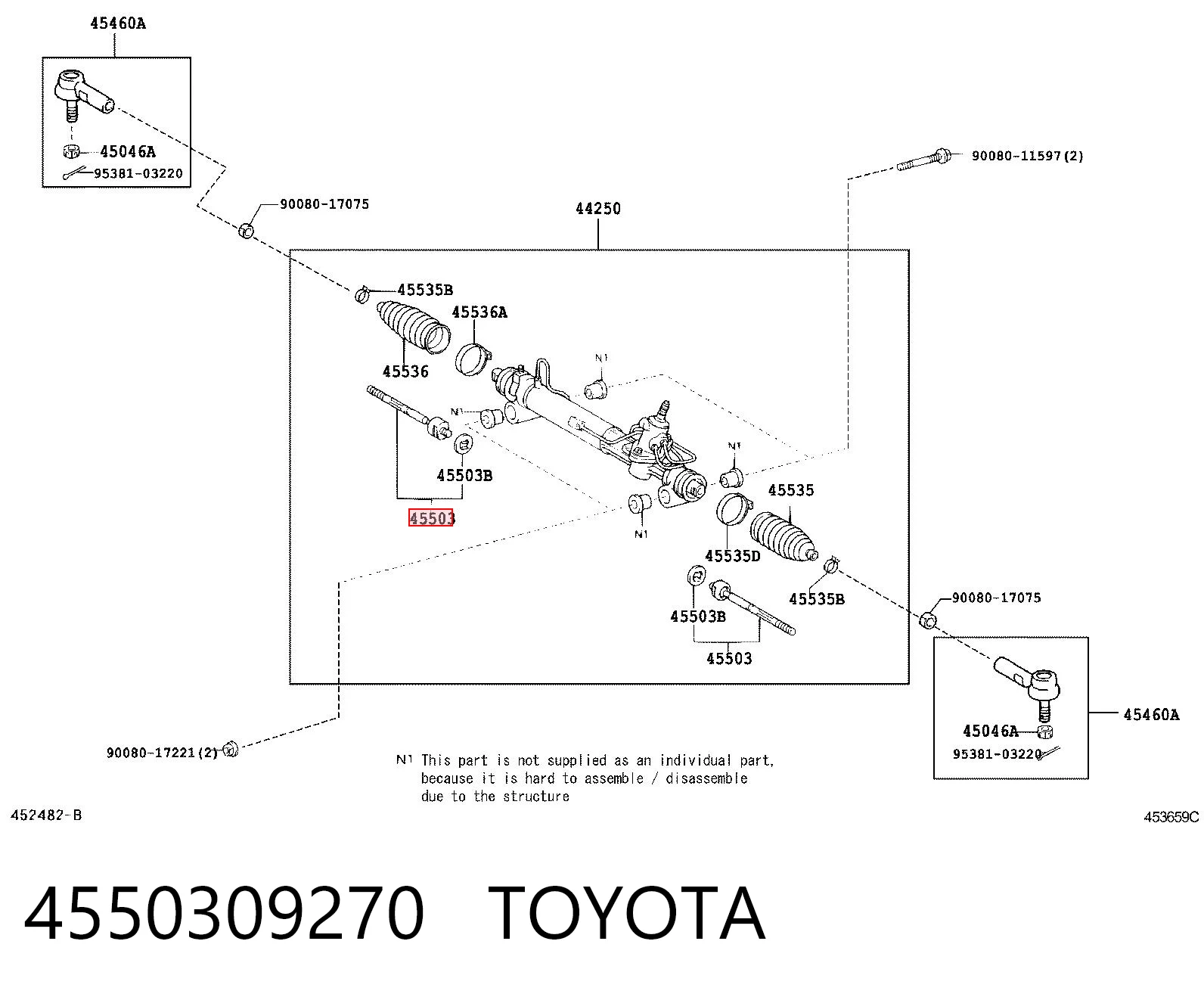 Barra de direccion coche Lexus RX  (2003-2008)