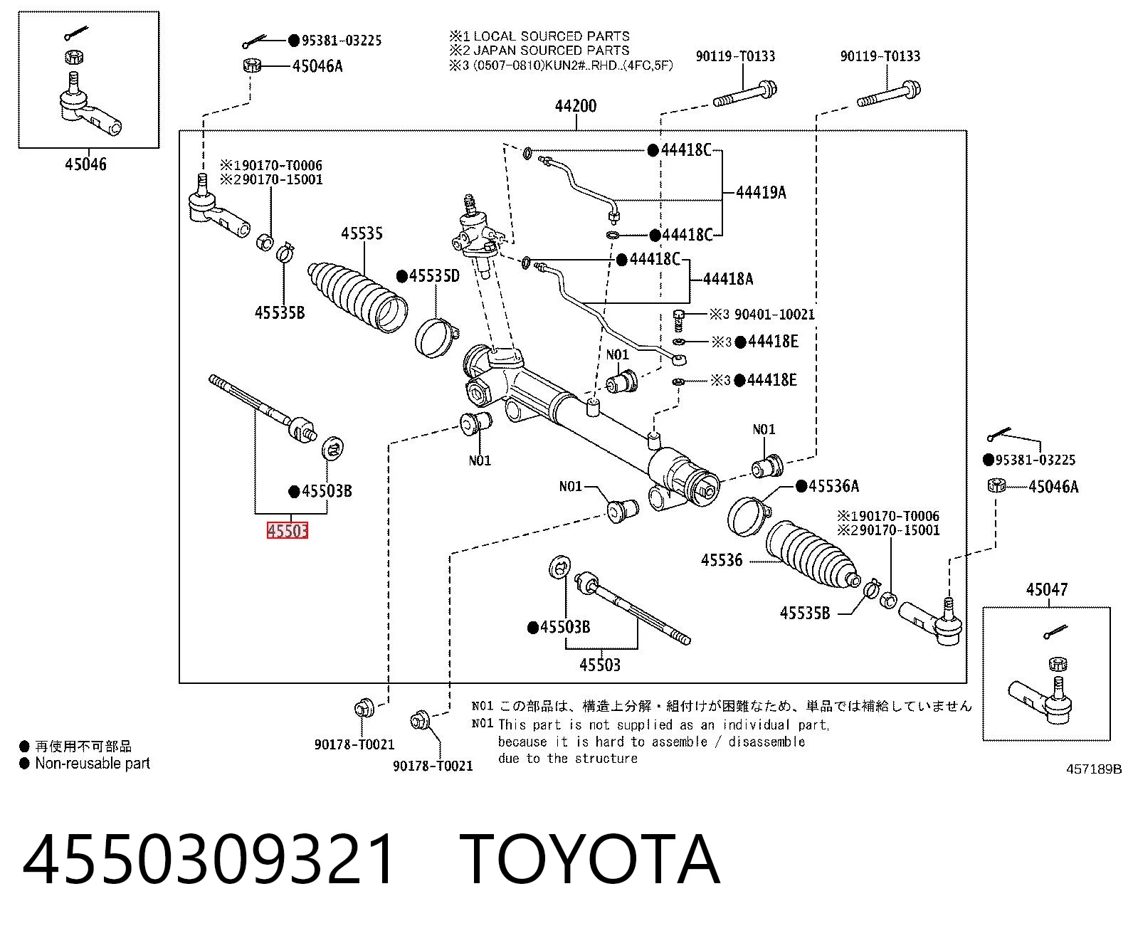 4550309321 Toyota