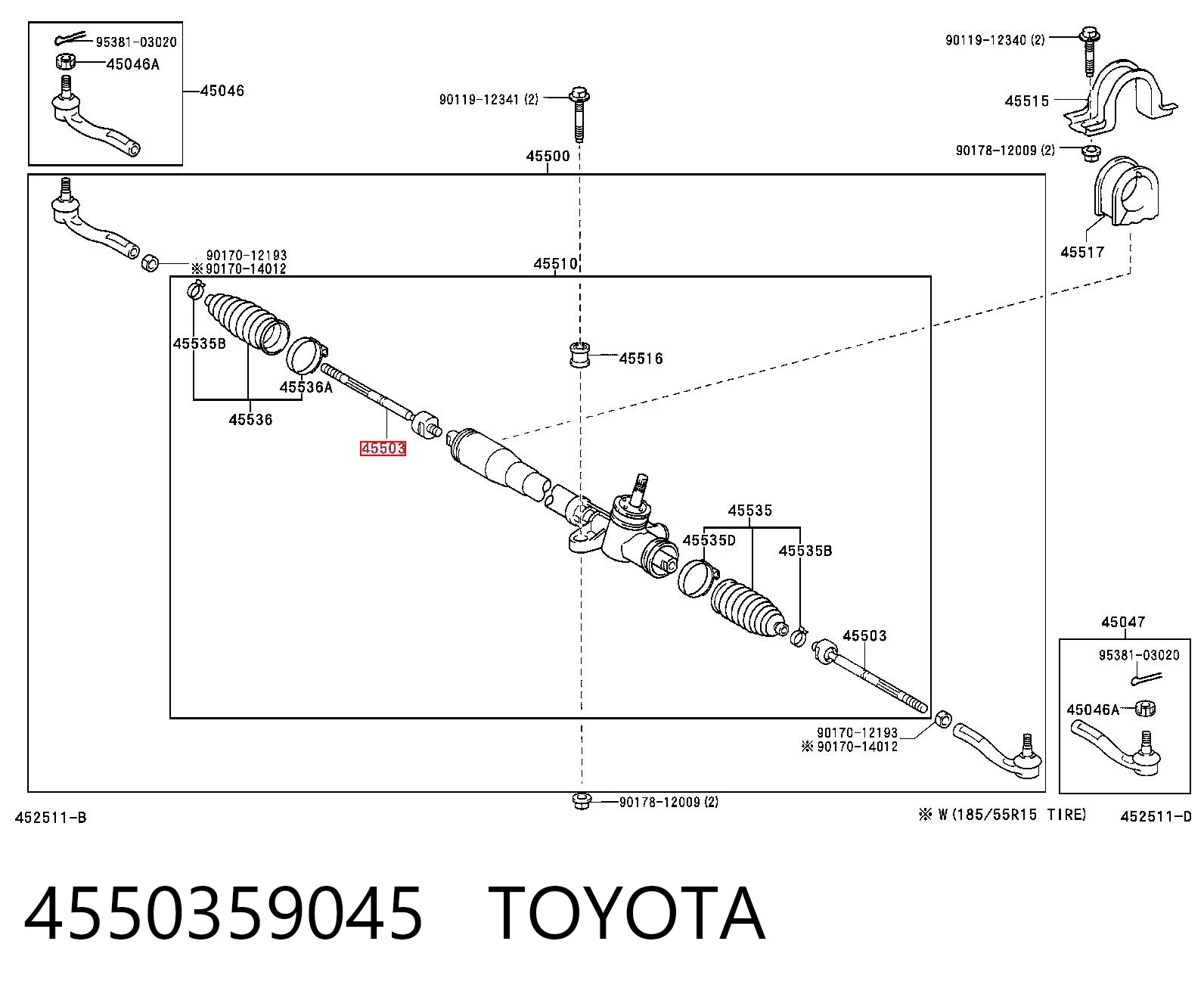 Comprar Barra de dirección Toyota Yaris  P10 a bajo precio
