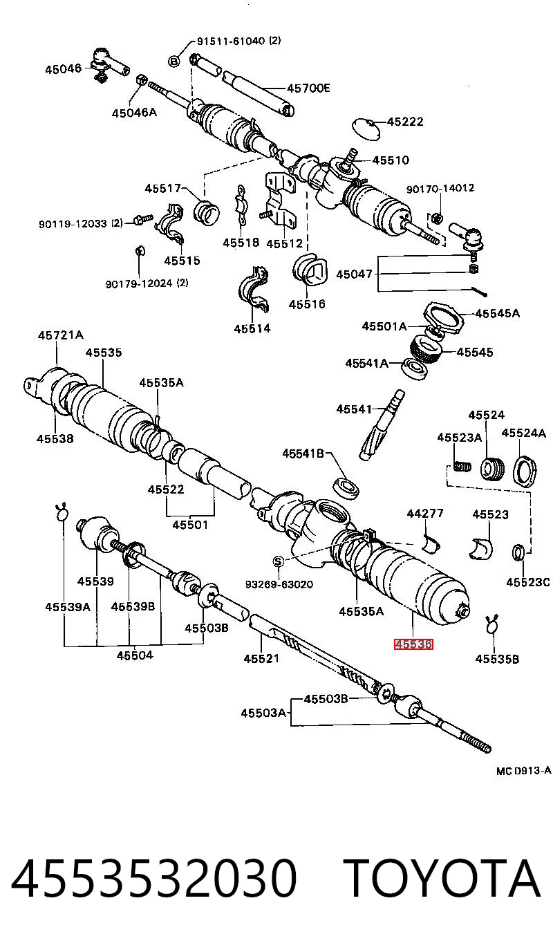 Fuelle de dirección para Toyota Celica  (T16)