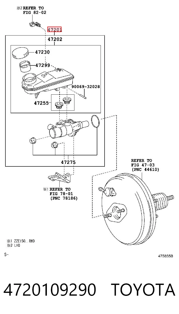 Cilindro principal de frenos para Toyota Auris UKP E15