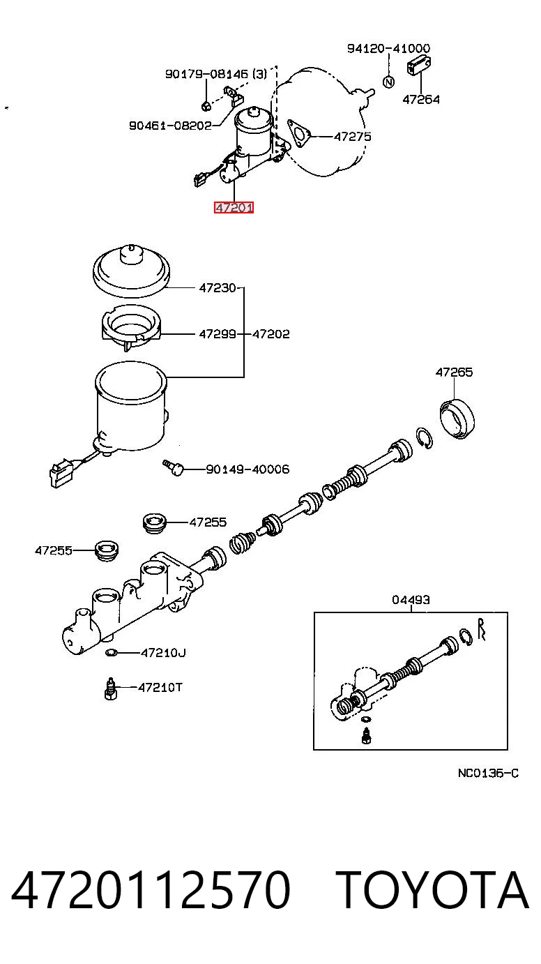 Cilindro principal de freno Toyota Corolla  (E9)