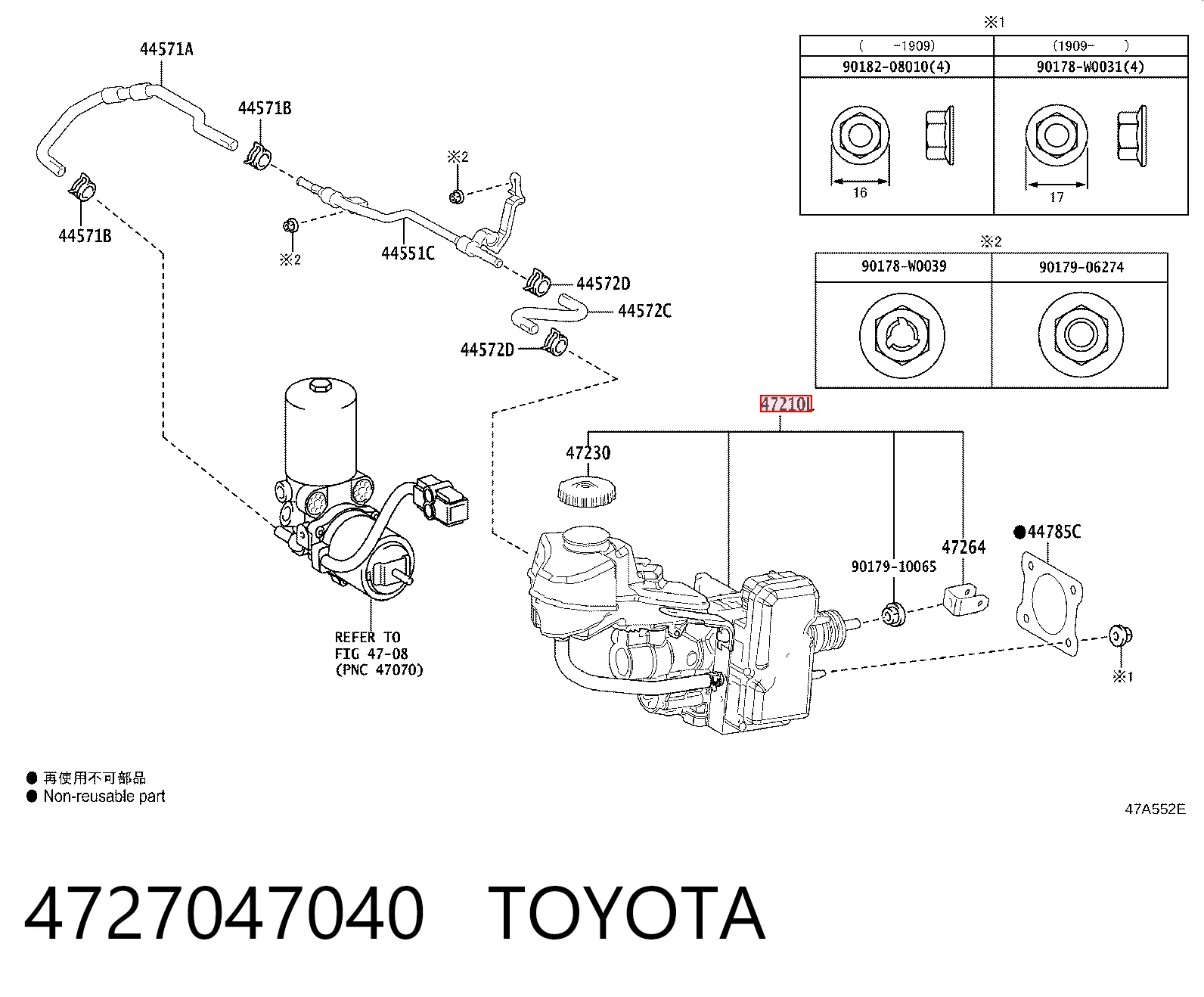 Cilindro maestro de frenos Toyota C-HR hatchback (X10) (2016 - 2023) precio, desde 294,76 EUR
