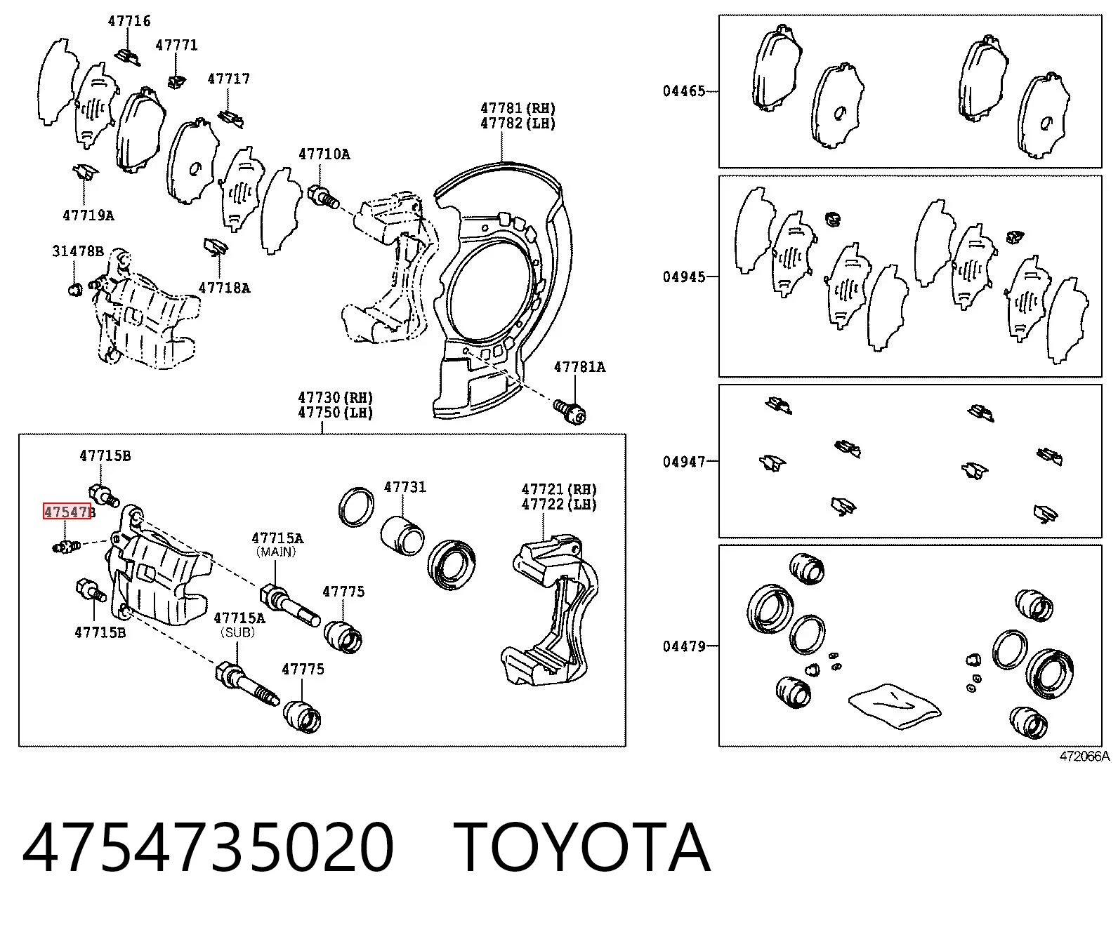 4754735020 Toyota