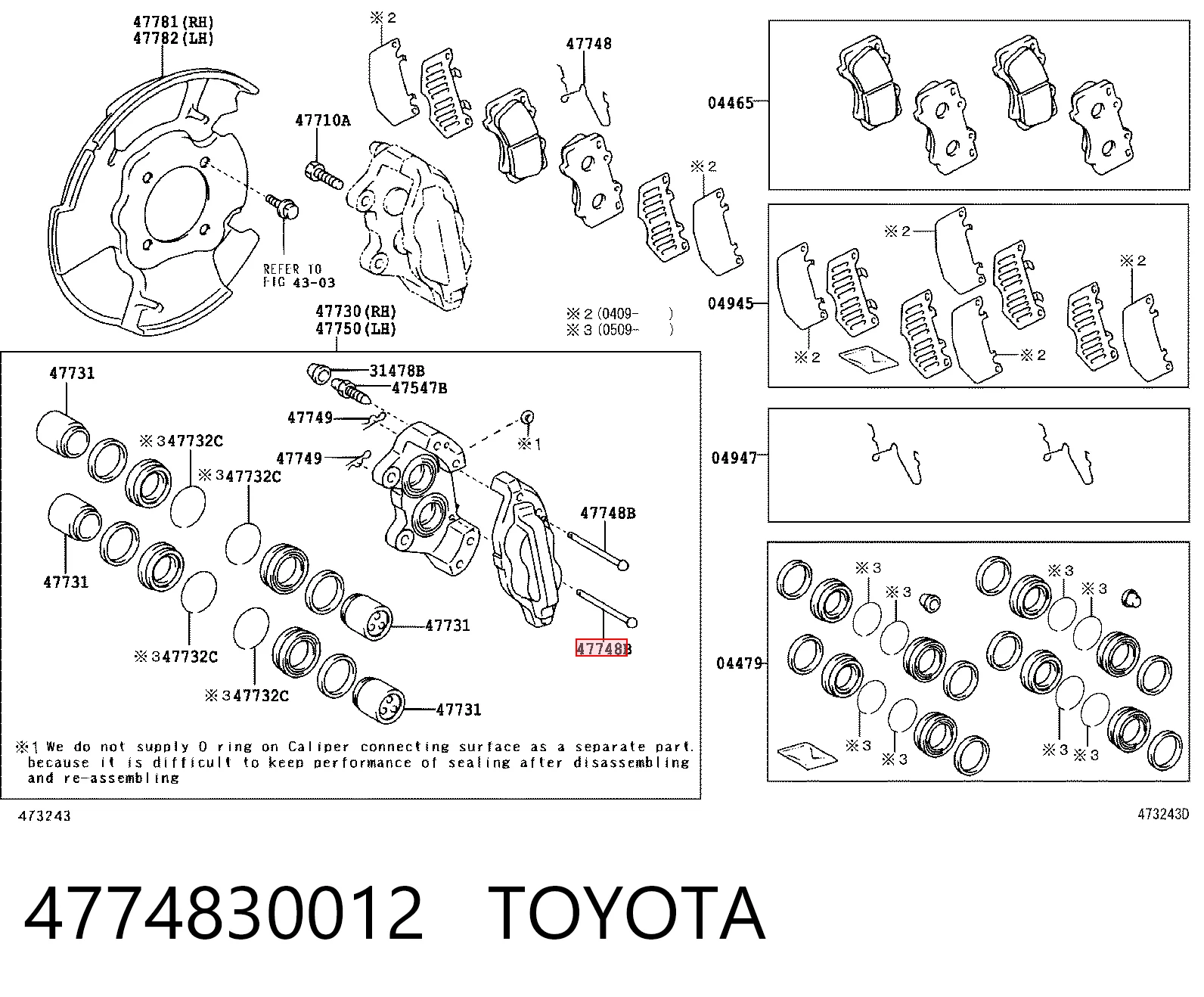  Juego de resortes de sujeción de pastillas de freno delanteras Toyota 4 Runner 