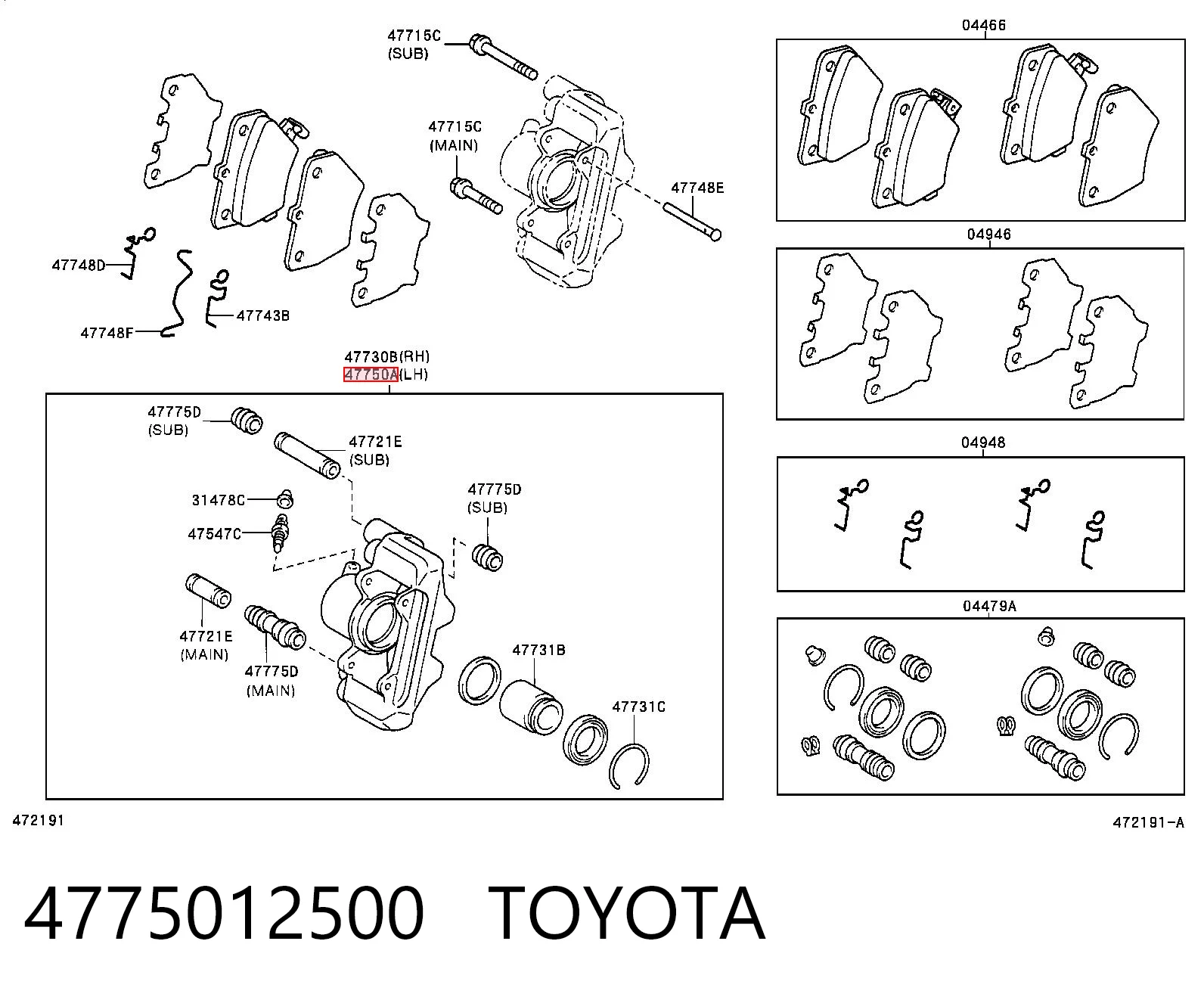 4775012500 Toyota