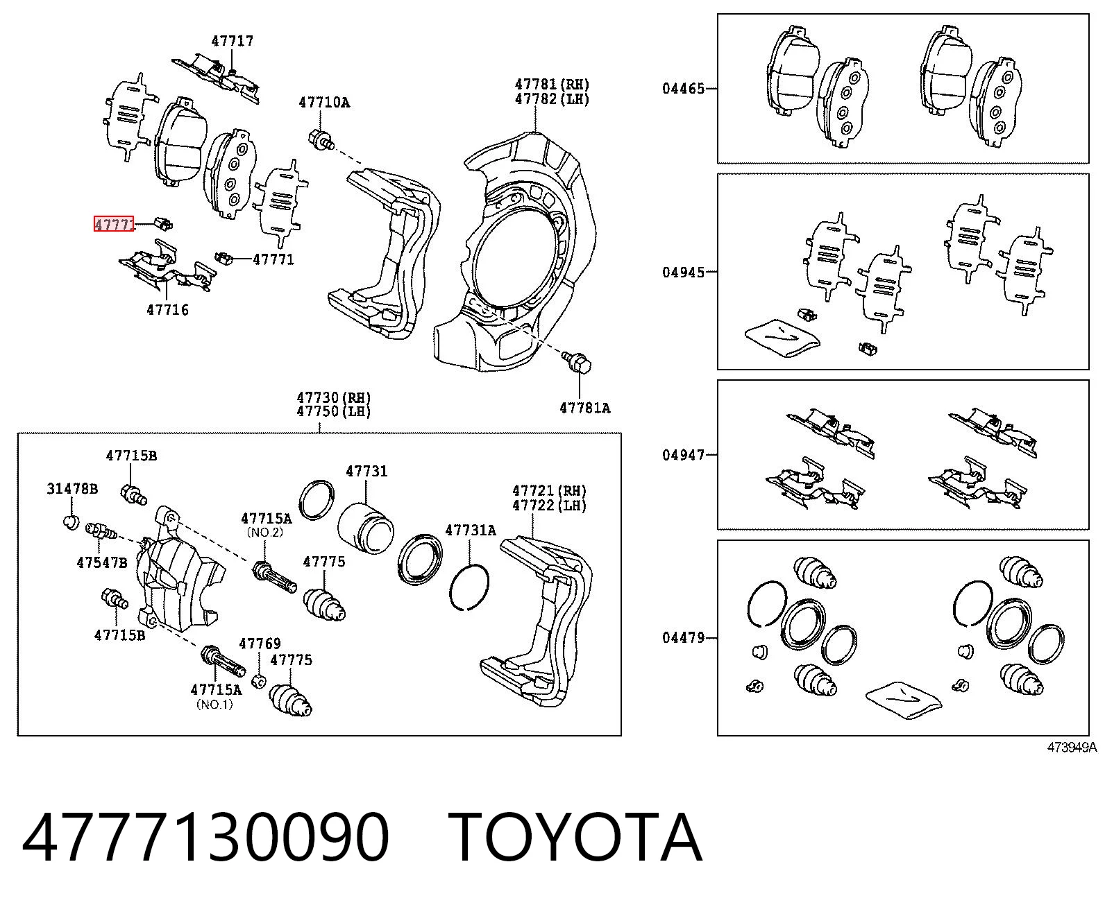 Comprar Sensor de desgaste de las pastillas de freno delanteras Toyota Camry V30 a bajo precio