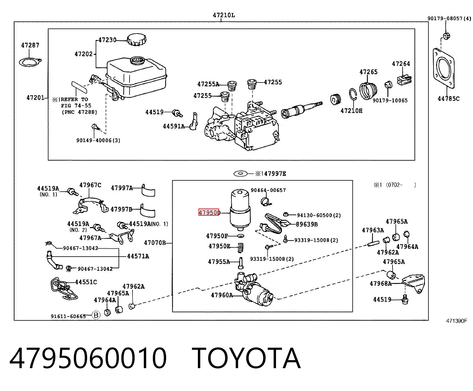 4795060010 Toyota Servofreno