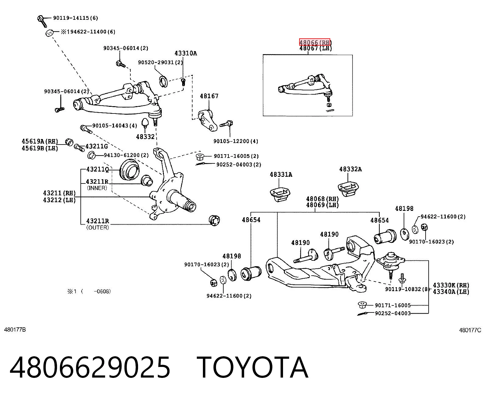 4806629025 Toyota