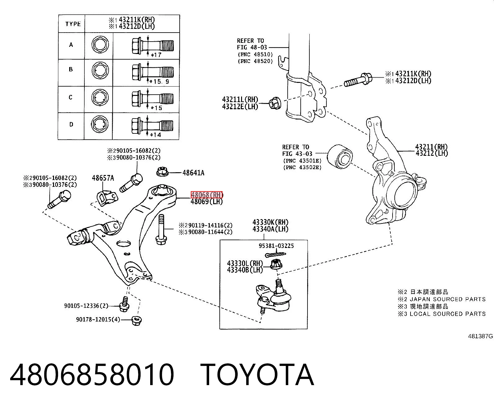 4806858010 Toyota