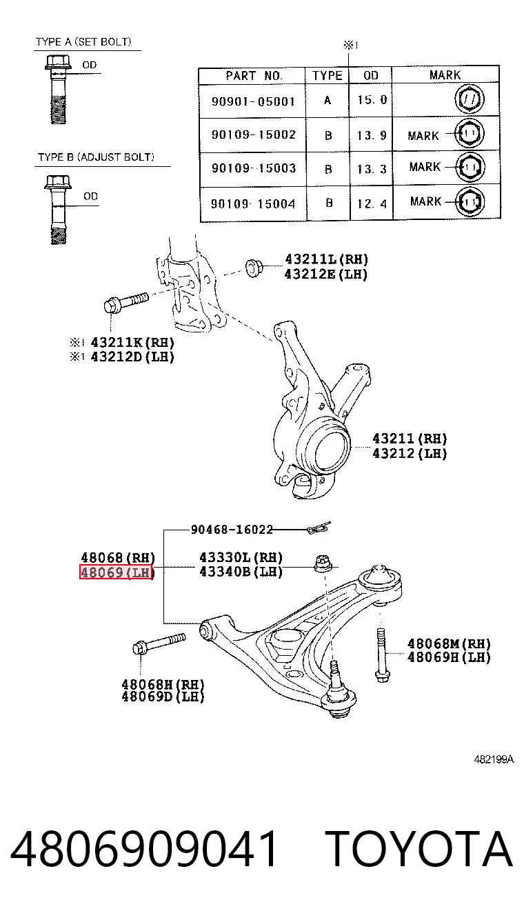 4806909041 Toyota