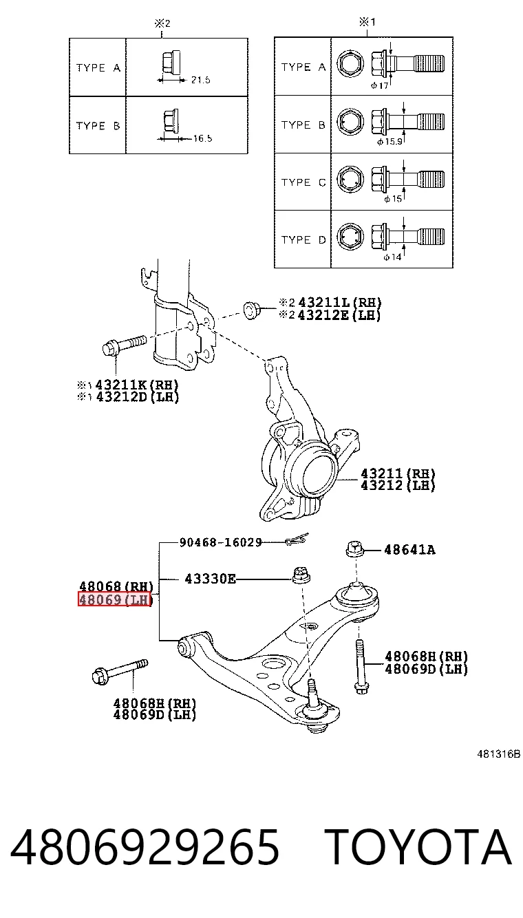 4806929265 Toyota