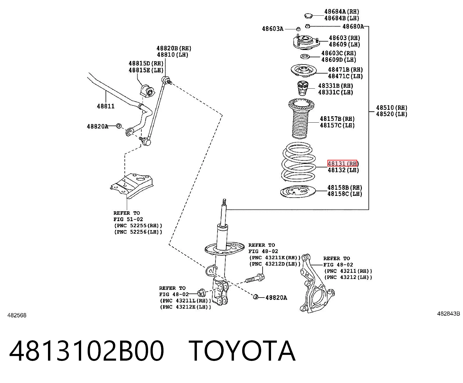  Muelle delantero Toyota Auris 
