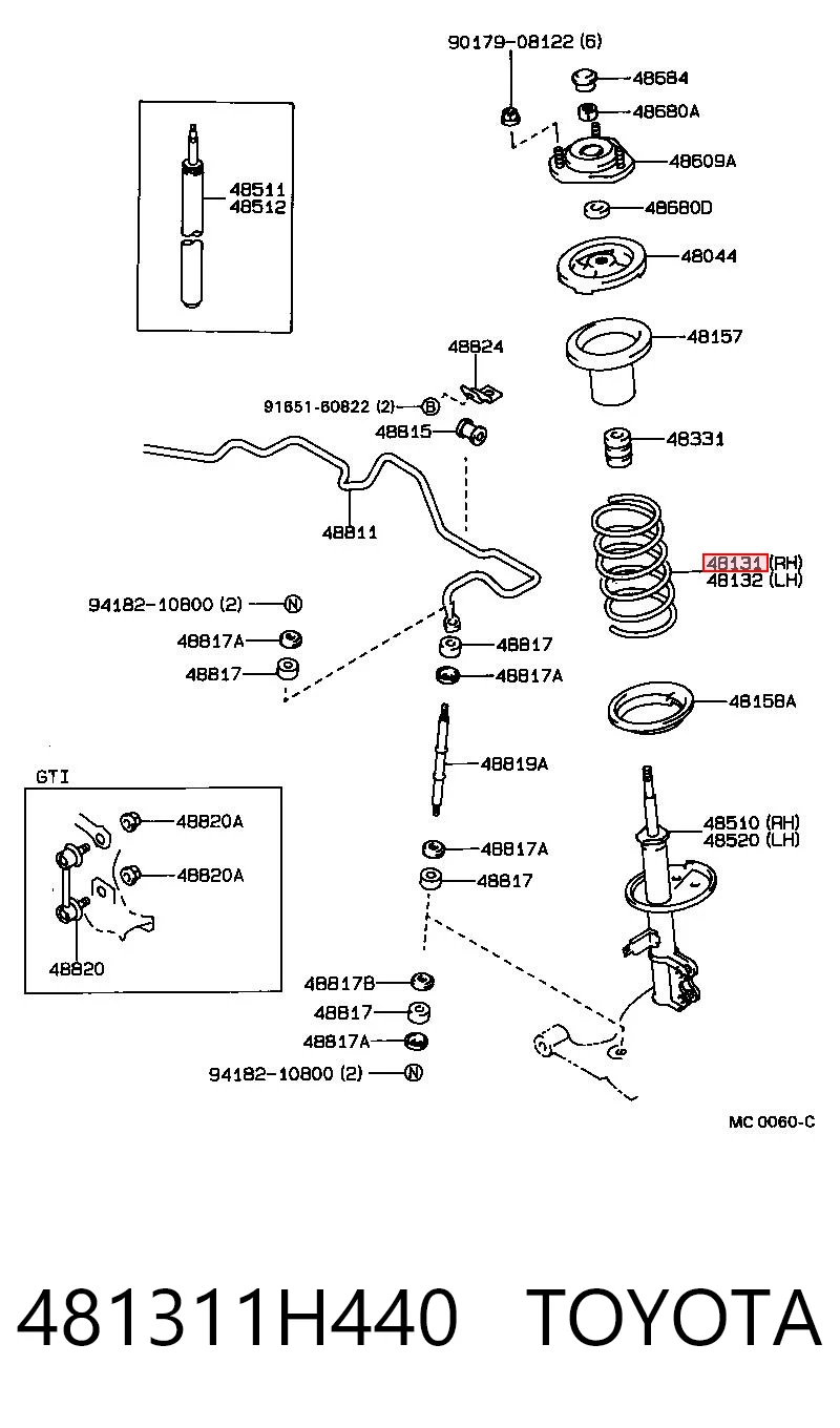 Muelle delantero para Toyota Corolla E9