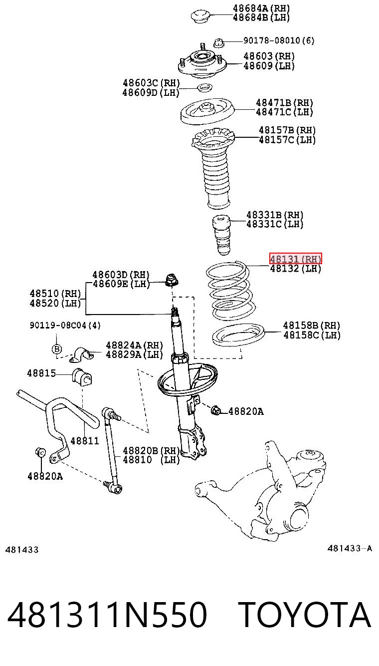 Muelles delantero para Toyota Prius  (NHW20)