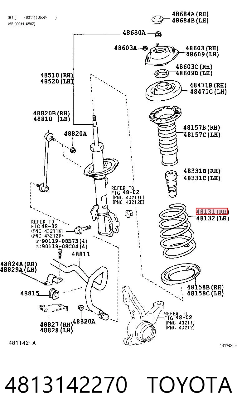 Muelle delantero 601671D Maxgear