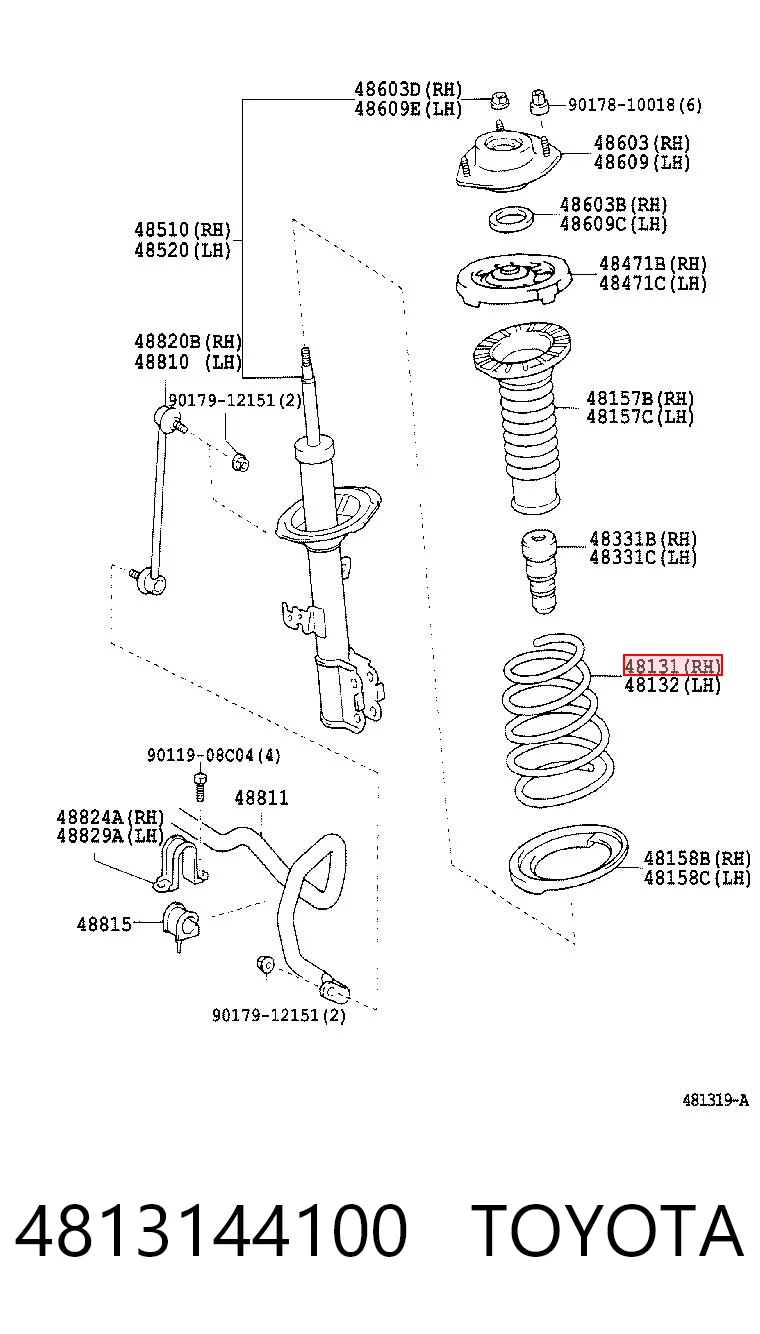 Muelles delantero para Toyota Avensis  (LCM)