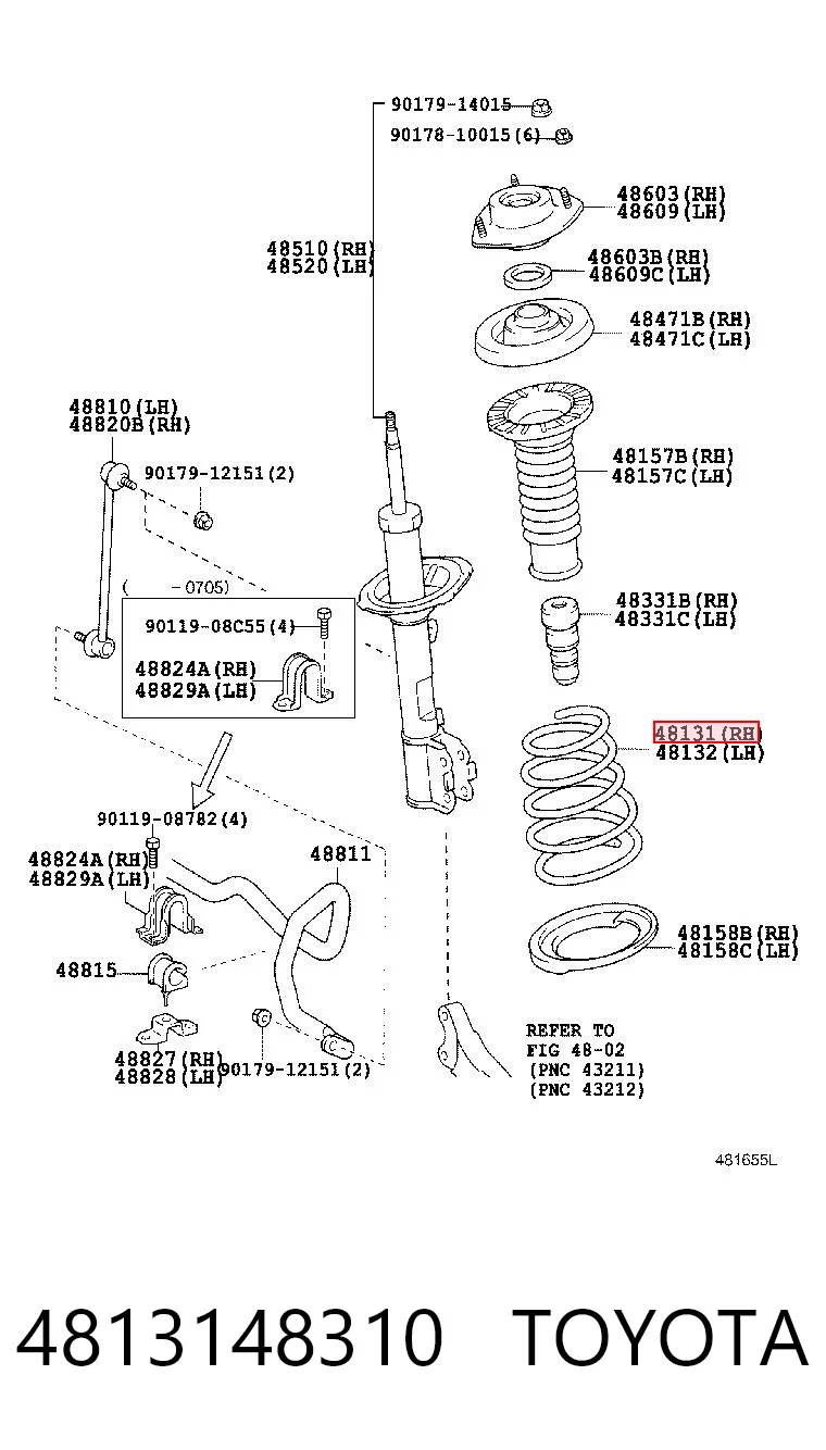 Muelles delantero Lexus RX 300/330/350/400H