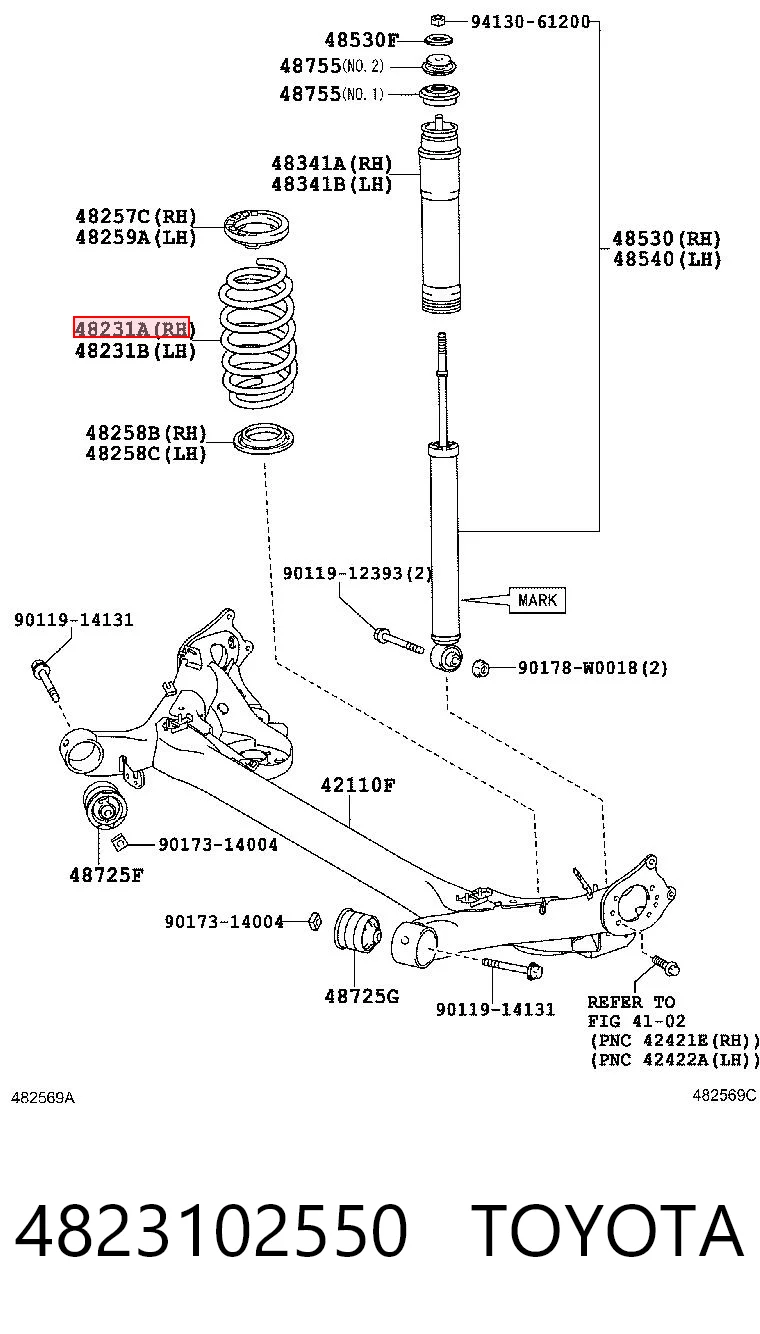 Muelle trasero para Toyota Auris UKP E15