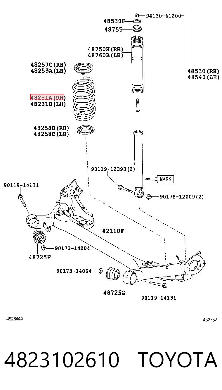 Muelle de suspensión Auris  hatchback (2007-2013) original desde 34,62 €