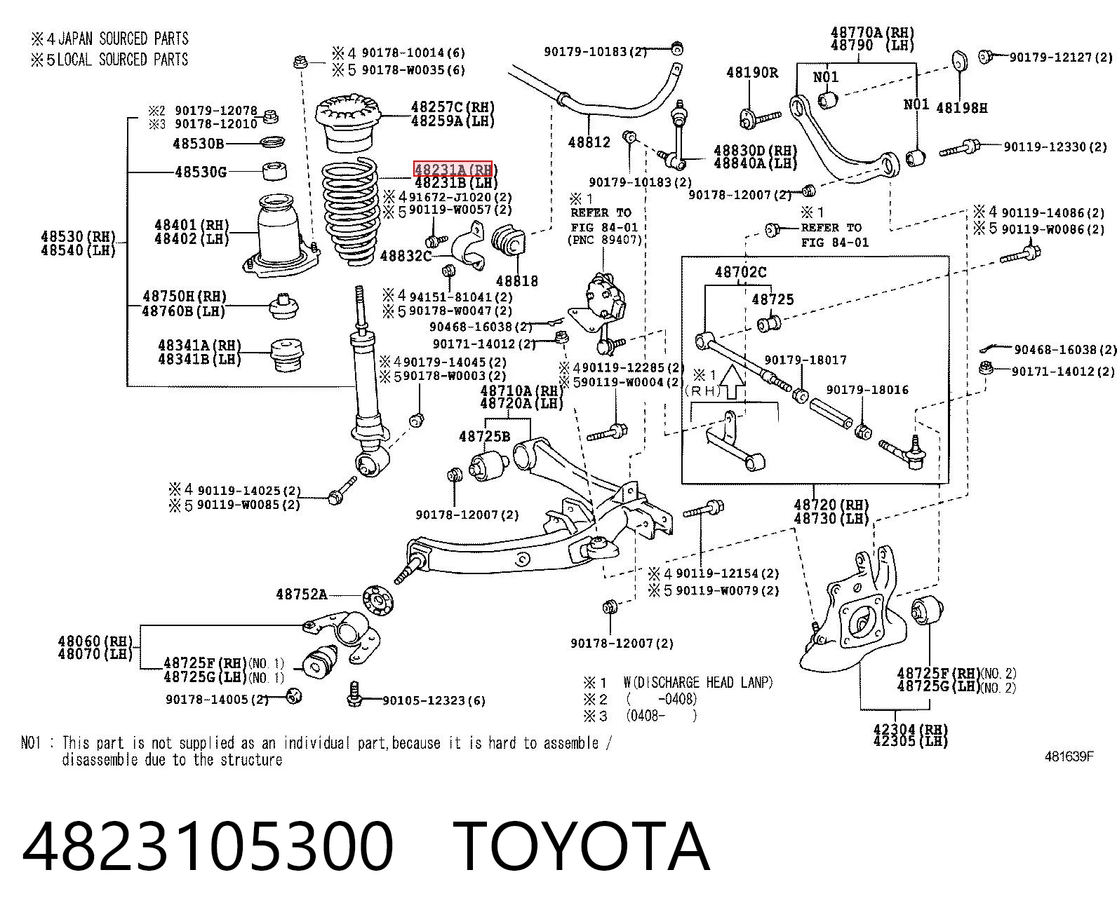 Muelle de suspensión trasero Toyota Avensis desde 40,01 €