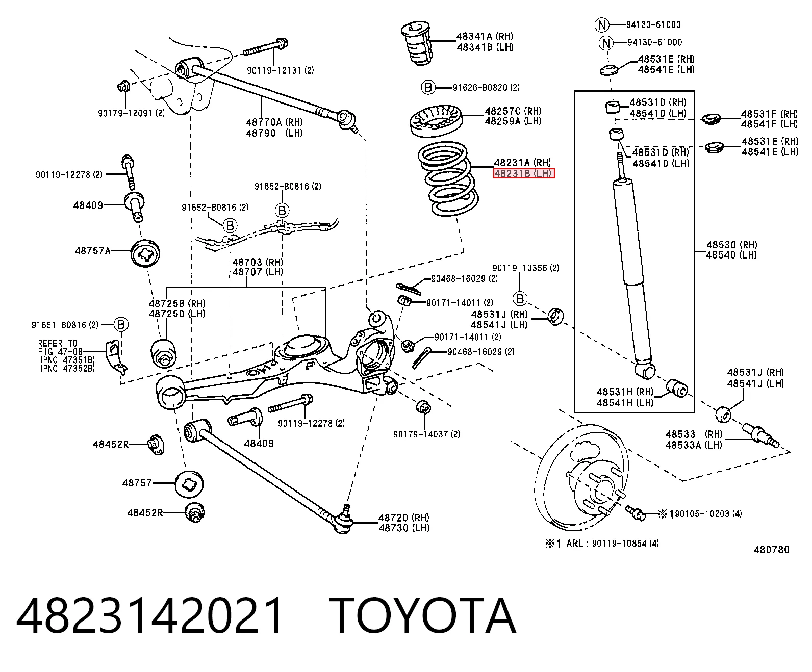 Muelle de amortiguador Toyota RAV4 I (SXA 10)