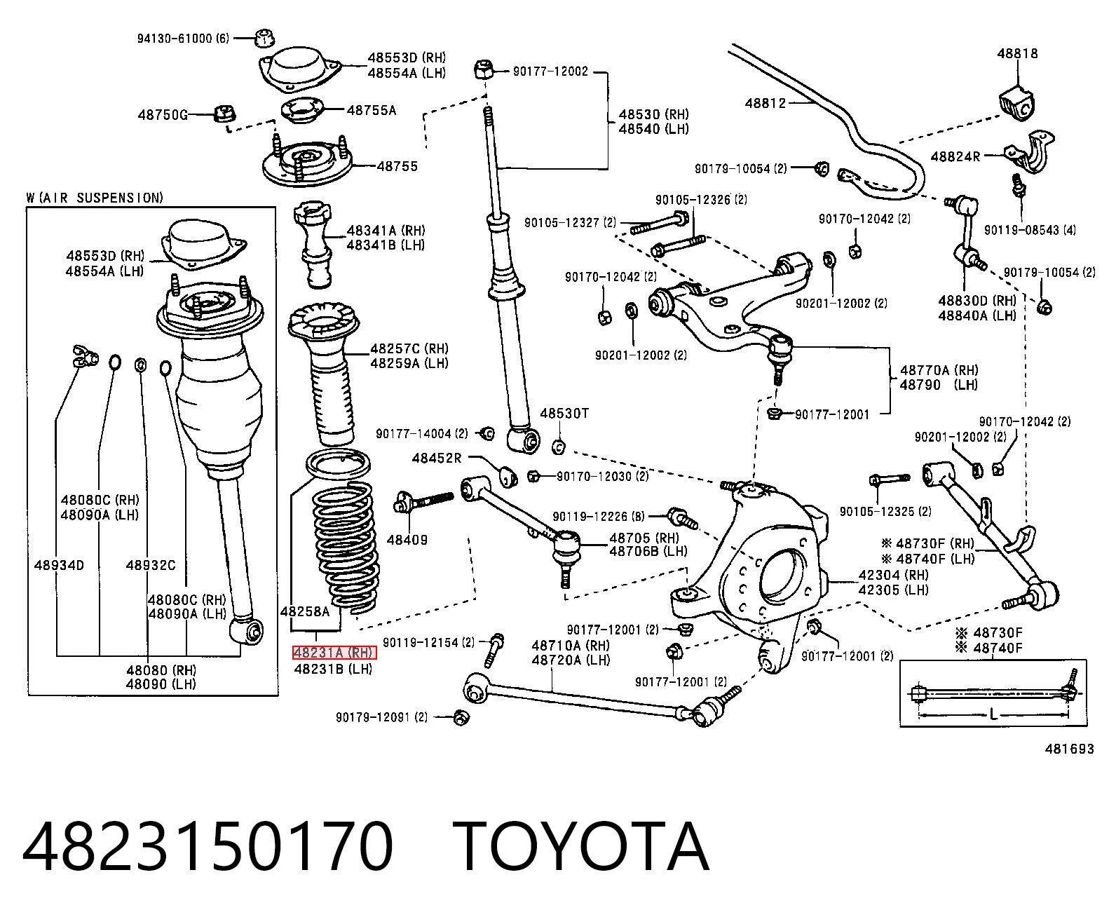 Muelle para Lexus LS UCF30