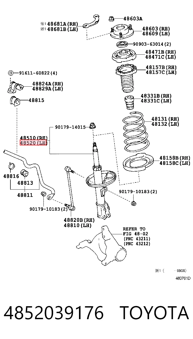 4852039176 Toyota