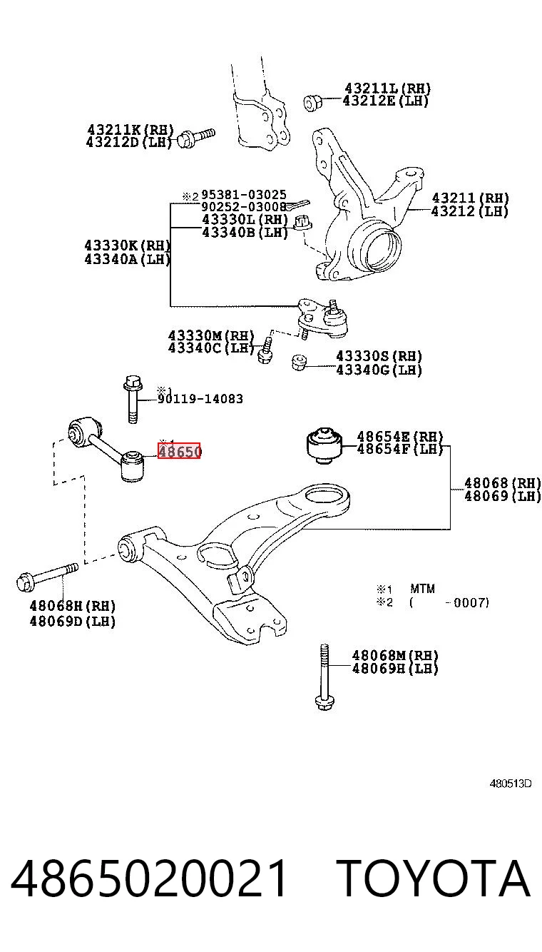 4865020021 Toyota