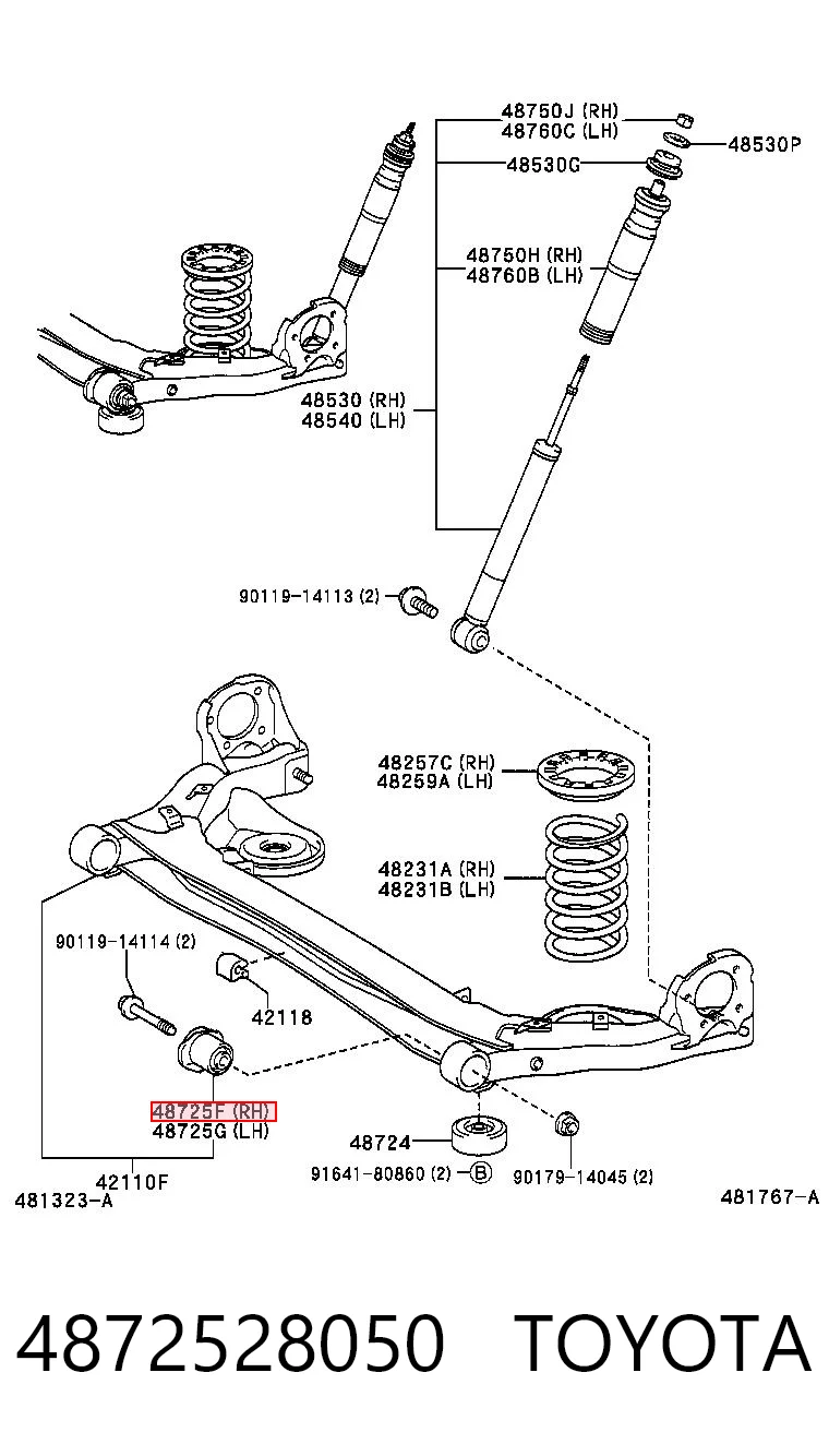  Silentblock trasero Toyota Avensis 